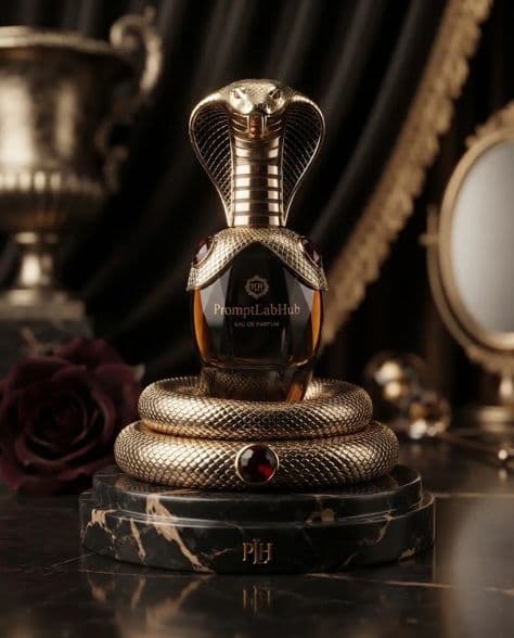Ultra-Luxury Perfume Bottle illuminated by atmospheric backlighting in a professionally composed commercial setting.