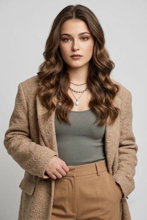 Editorial Portrait Studio Elegant illuminated by studio lighting in a professionally composed commercial setting.