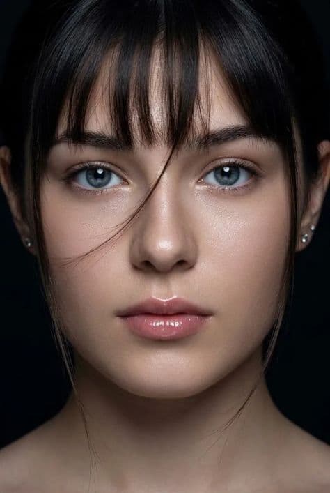 Editorial Fashion Subject illuminated by studio lighting in a professionally composed commercial setting.