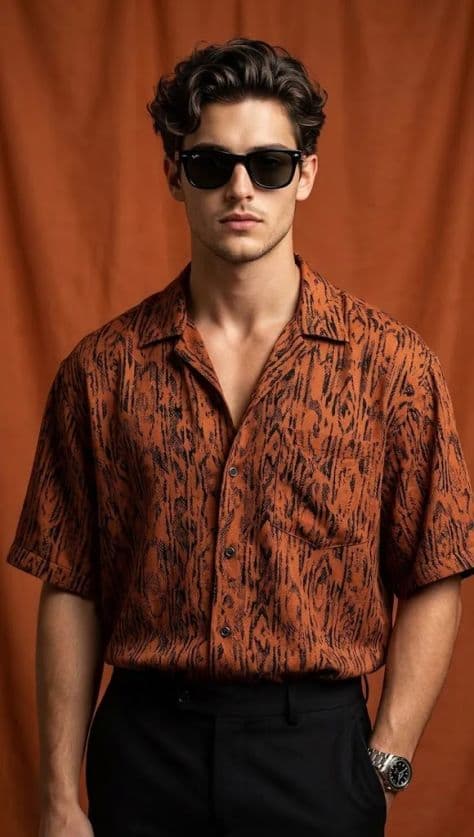 Stylish Modern Portrait Of A Young Man illuminated by studio lighting in a professionally composed commercial setting.