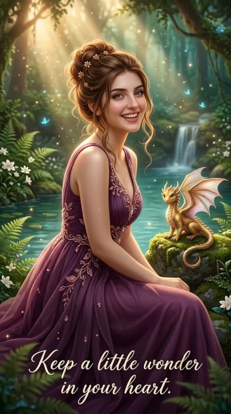 Fantasy World Peaceful Golden Hour illuminated by studio lighting in a professionally composed commercial setting.