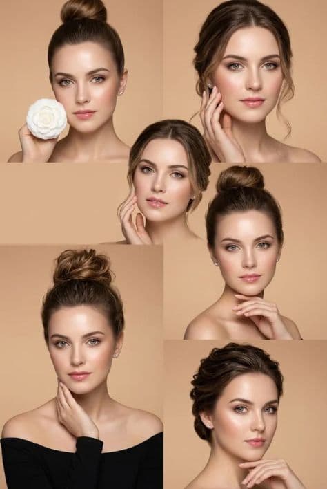 Beauty Photography Series illuminated by studio lighting in a professionally composed commercial setting.