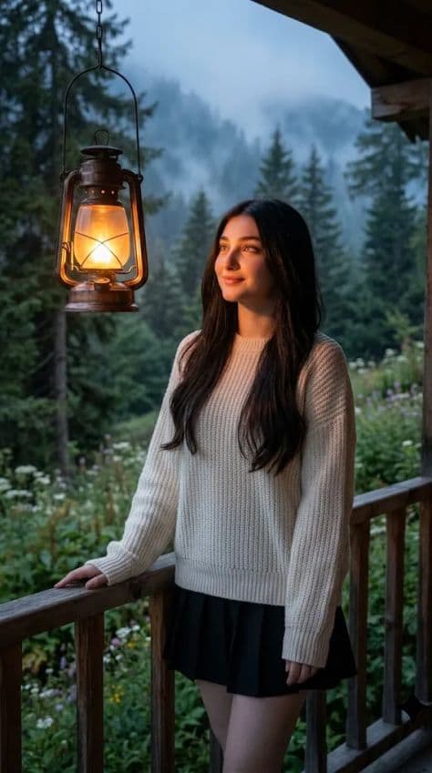 Half-Body Lifestyle Portrait Of The illuminated by golden hour sunlight in a professionally composed commercial setting.