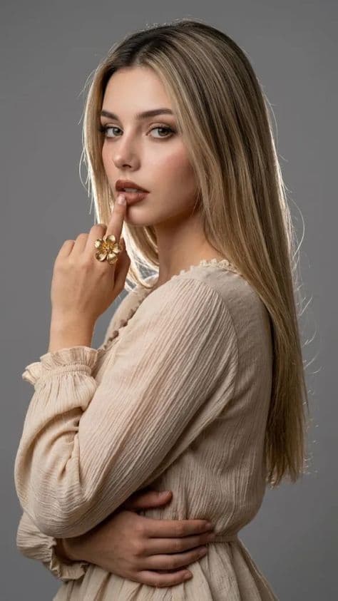 Editorial Fashion Subject illuminated by atmospheric backlighting in a professionally composed commercial setting.