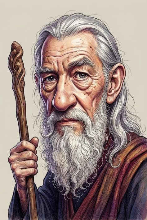 Illustration Portrait Studio Elegant — Midjourney