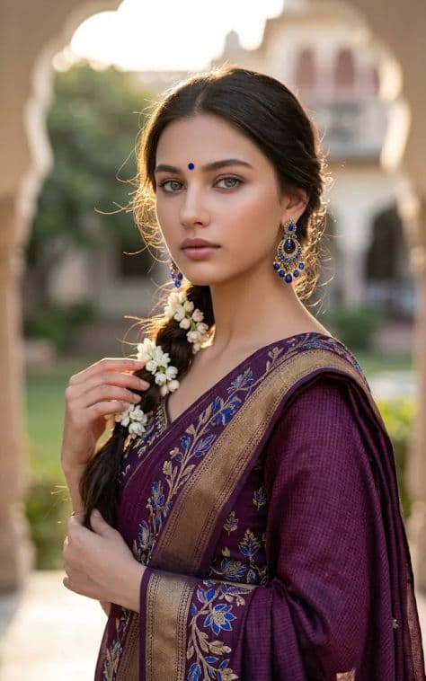 Photorealistic Portrait Nature Elegant Golden Hour