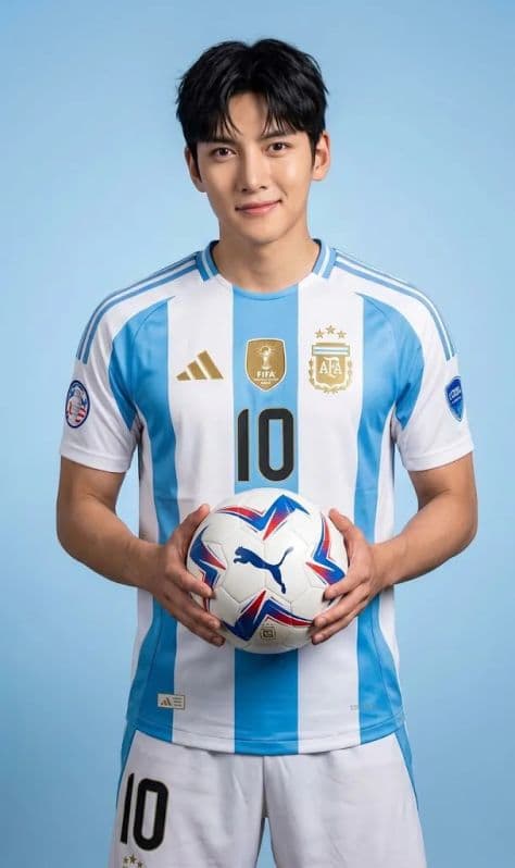 Professional Football Player Posing illuminated by studio lighting in a professionally composed commercial setting.
