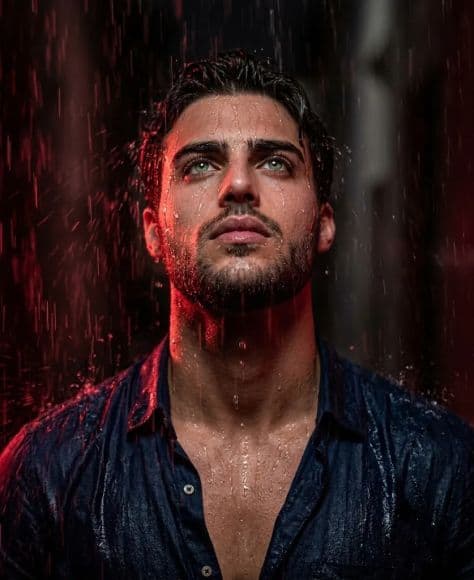 Cinematic Portrait Of The Same Man illuminated by studio lighting in a professionally composed commercial setting.