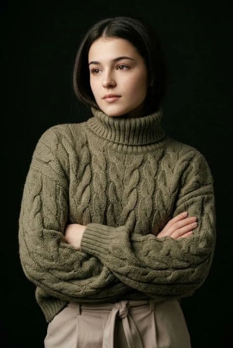 Editorial Portrait Studio Peaceful illuminated by studio lighting in a professionally composed commercial setting.