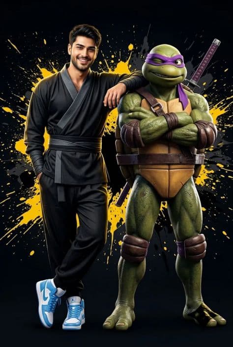 Movie-Poster-Style Image illuminated by studio lighting in a professionally composed commercial setting.