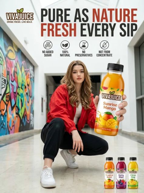 VIVAJUICE Bold Street Lifestyle Beverage Campaign Poster