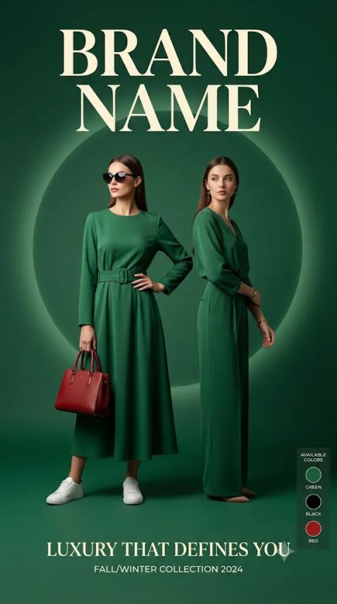 Luxury Dual Model Fashion Campaign Poster