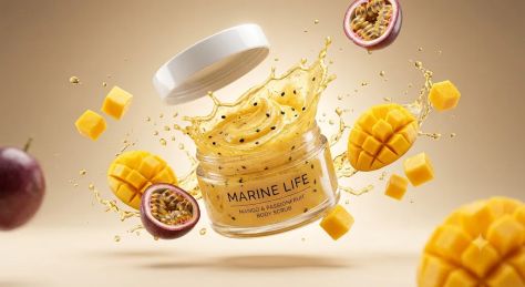 Marine Life Mango Passionfruit Scrub Explosion Product Ad