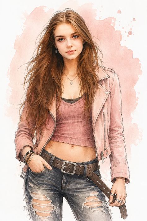 Illustration Portrait Backlit Peaceful Bokeh