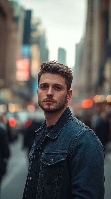 Photorealistic Portrait Urban Peaceful Backlit Bokeh