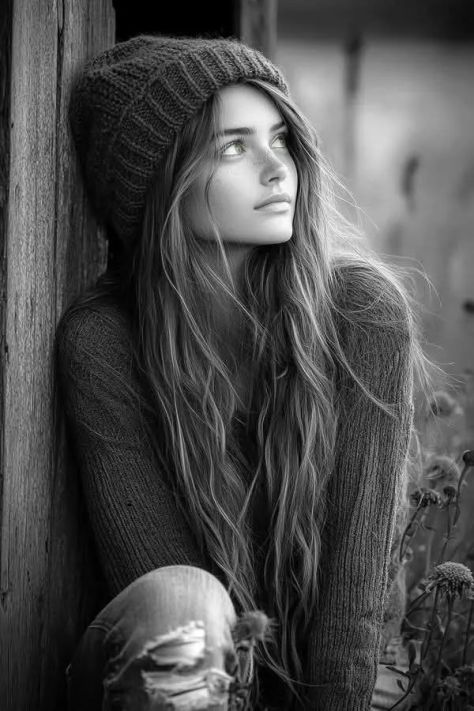 Monochrome Portrait Studio Dramatic Natural Bokeh