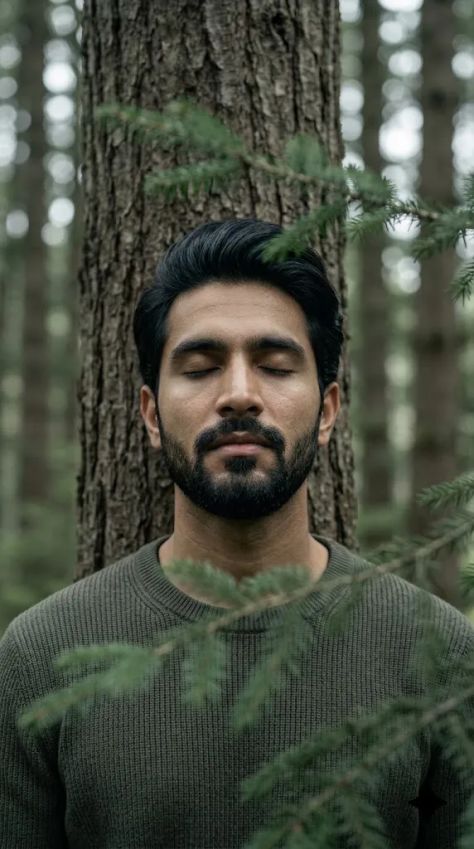 Cinematic Portrait Natural Peaceful Bokeh
