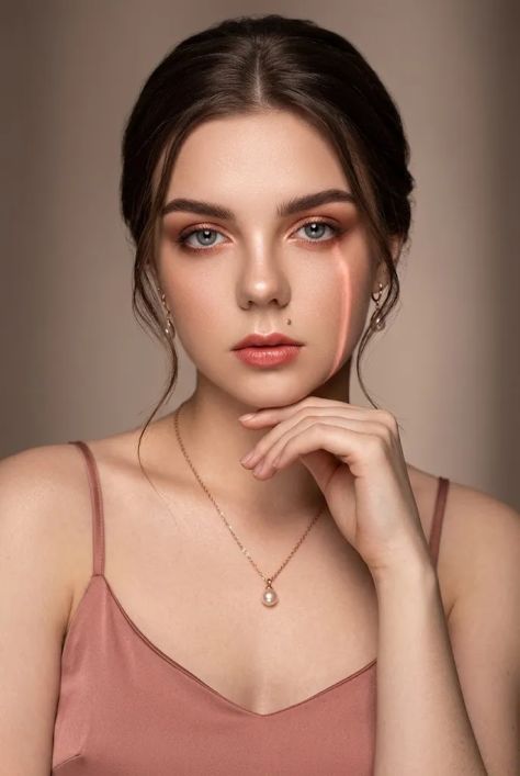Photorealistic Portrait Studio Elegant Bokeh