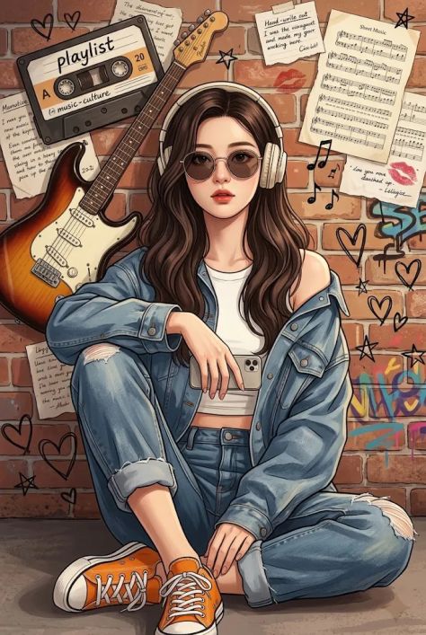Illustration Portrait Urban Dreamy Rim Light