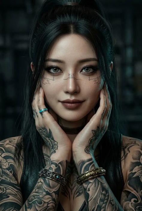 Photorealistic Portrait Interior Mysterious