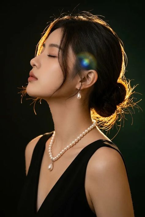 Cinematic Portrait Studio Elegant Backlit