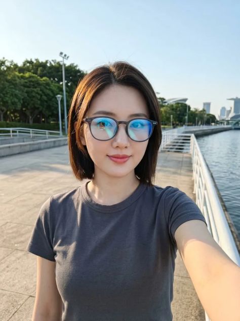 Photorealistic Portrait Nature Peaceful Natural Bokeh