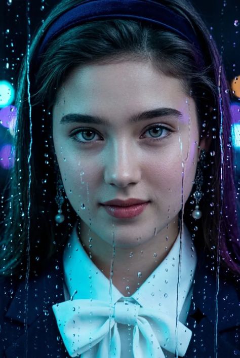 Cinematic Portrait Urban Neon Bokeh