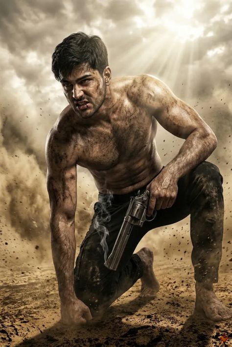 Cinematic Portrait Desert Dramatic