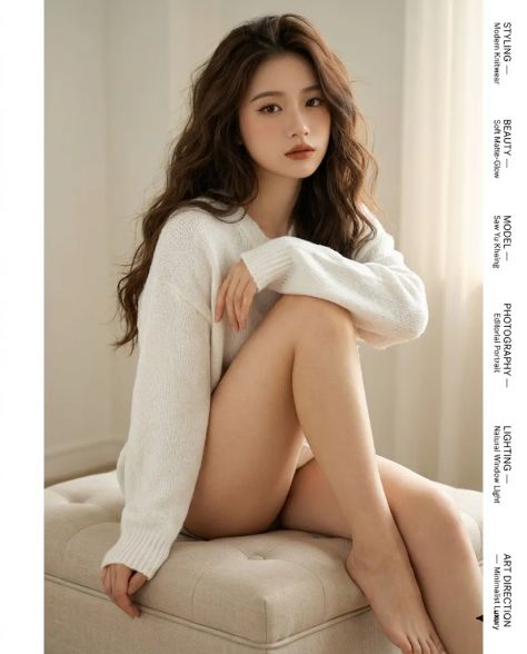 Editorial Portrait Interior Elegant Natural — Stable Diffusion