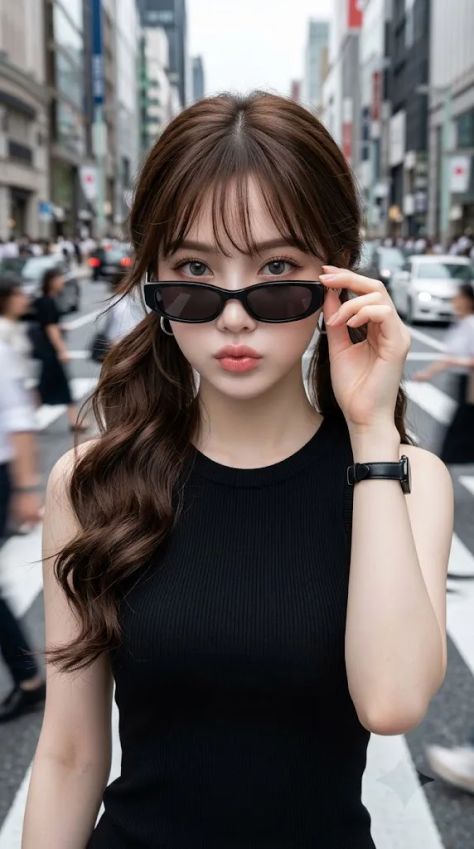 Photorealistic Portrait Urban Elegant Natural