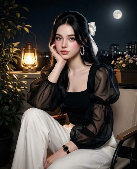 Cinematic Portrait Nature Peaceful Candlelit