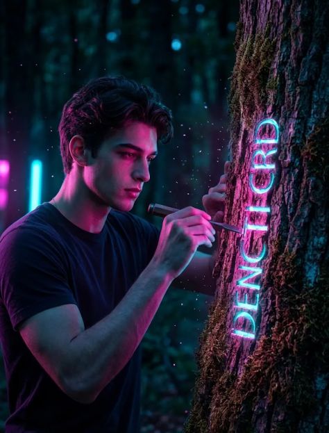 Cinematic Portrait Neon Dramatic